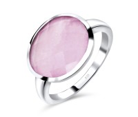 Rose Quartz Silver Rings NSR-2234